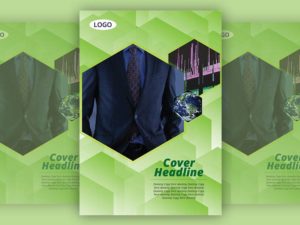 Green Hexagon Flyer Cover