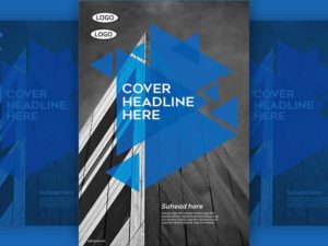 Blue Triangle Cover Template