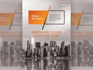 Orange Grey Leaflet Template