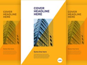 Yellow abstract cover template