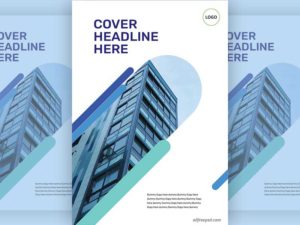 Blue leaflet Cover Template