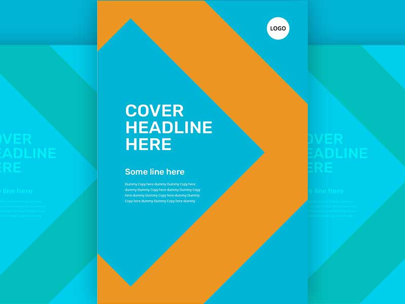 Blue Cover Template Design