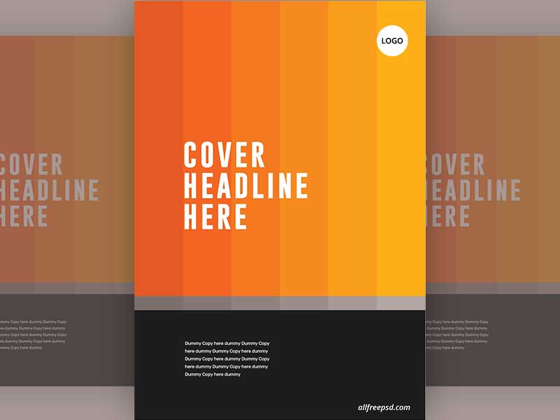 Orange strips leaflet cover - Free images and graphic designs