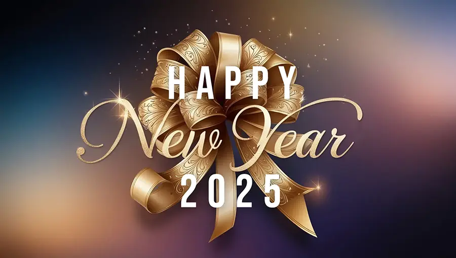 luxurious-new-year-wish-with-golden-ribbon-background