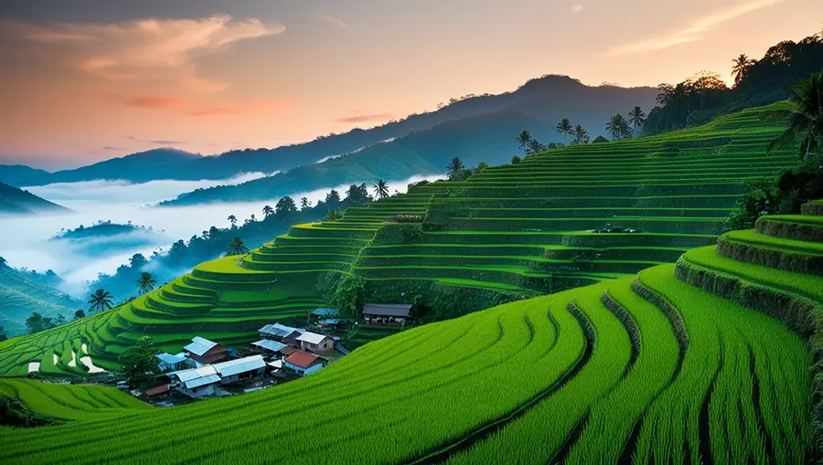 lush-rice-terrace-on-mountain