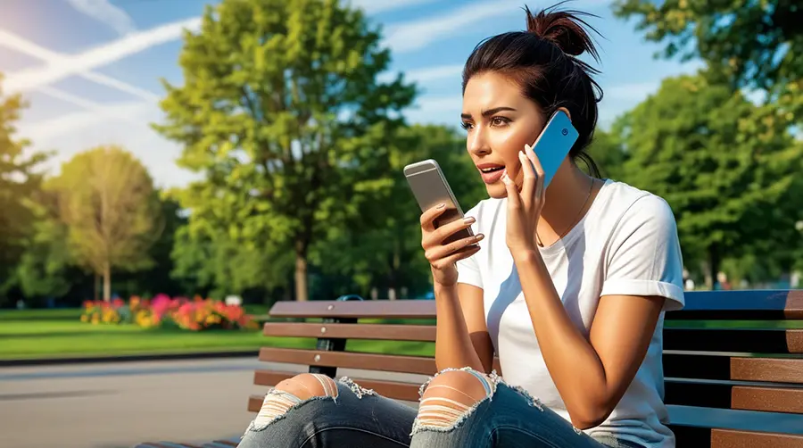 young-lady-in-early-twenties-talking-on-two-phones