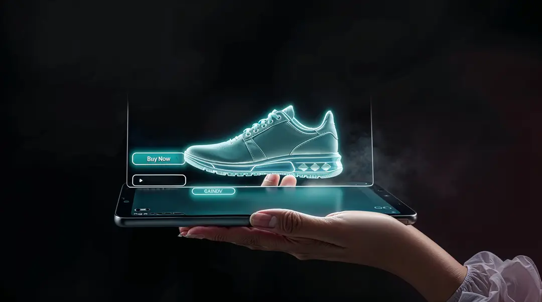 3d-holographic-shoe-projected