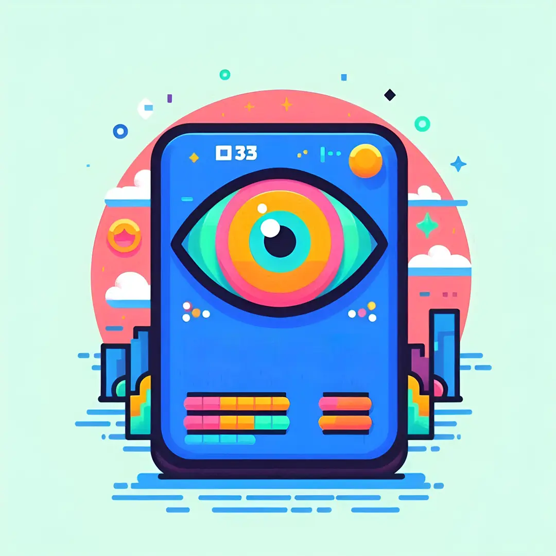 mobile-with-an-colorful-eye