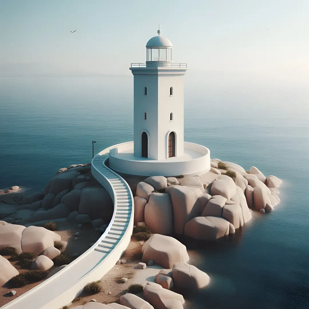 white-lighthouse-isolated-in-a-sea