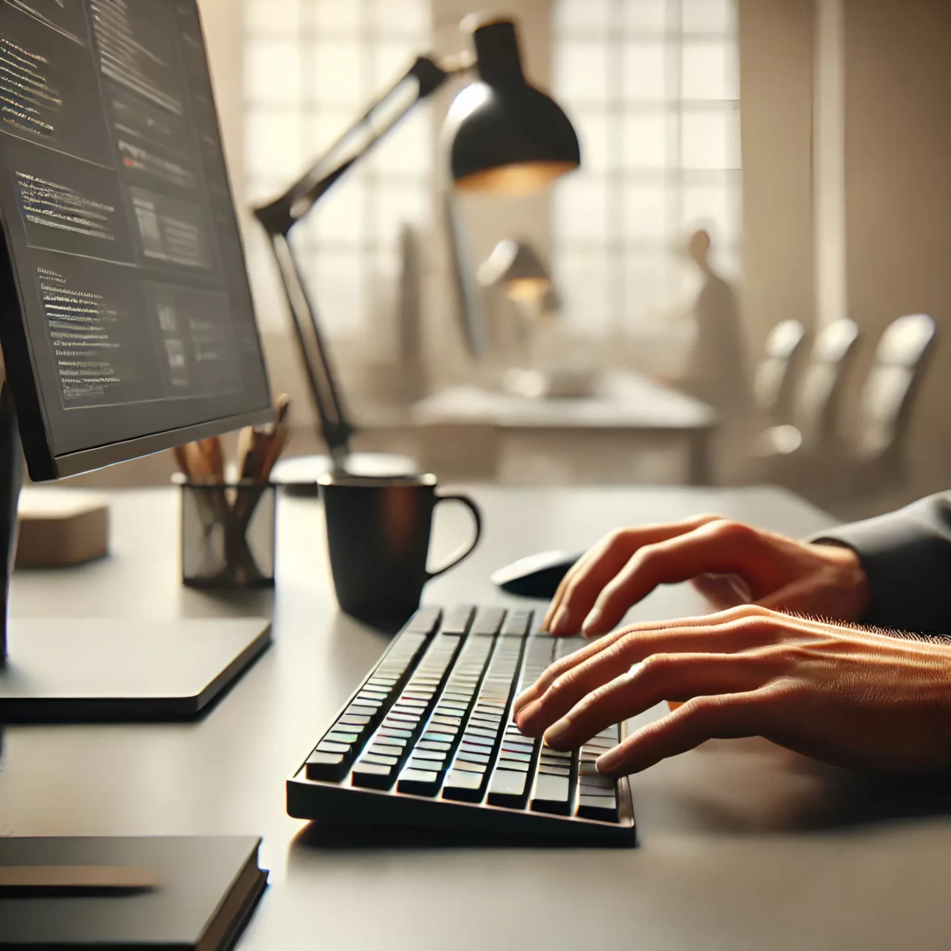 a-human-typing-on-a-keyboard