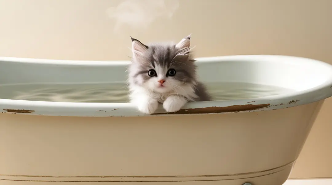 a-kitten-in-a-tub