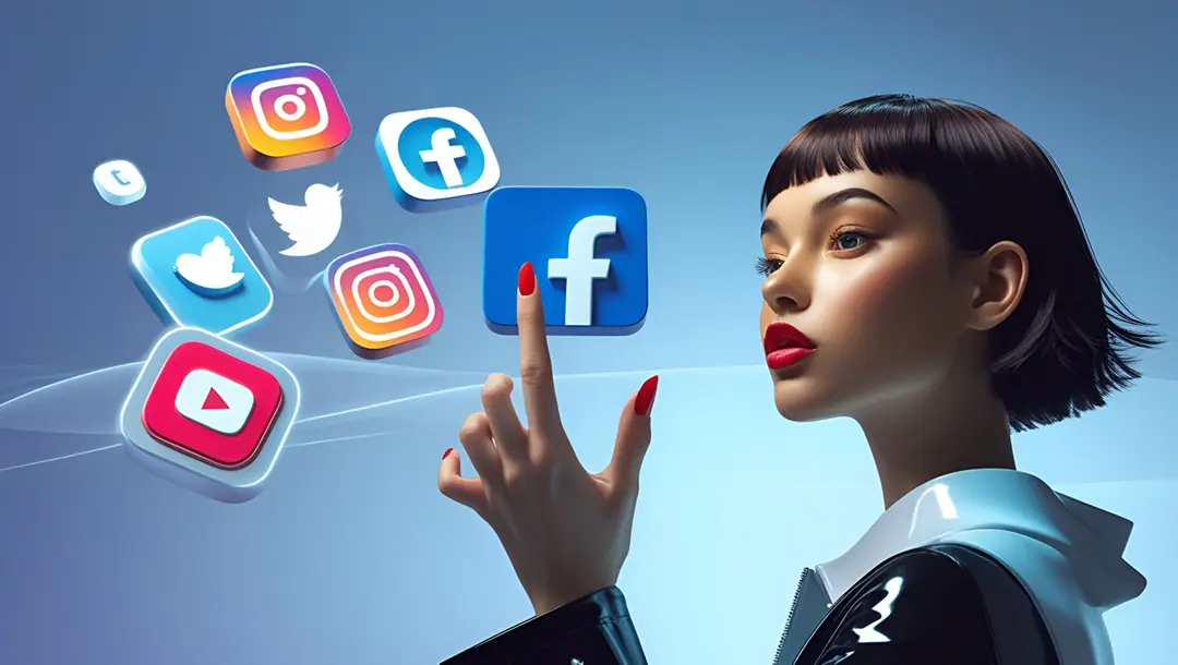 modern-stylish-woman-with-floating-3d-social-media-icons