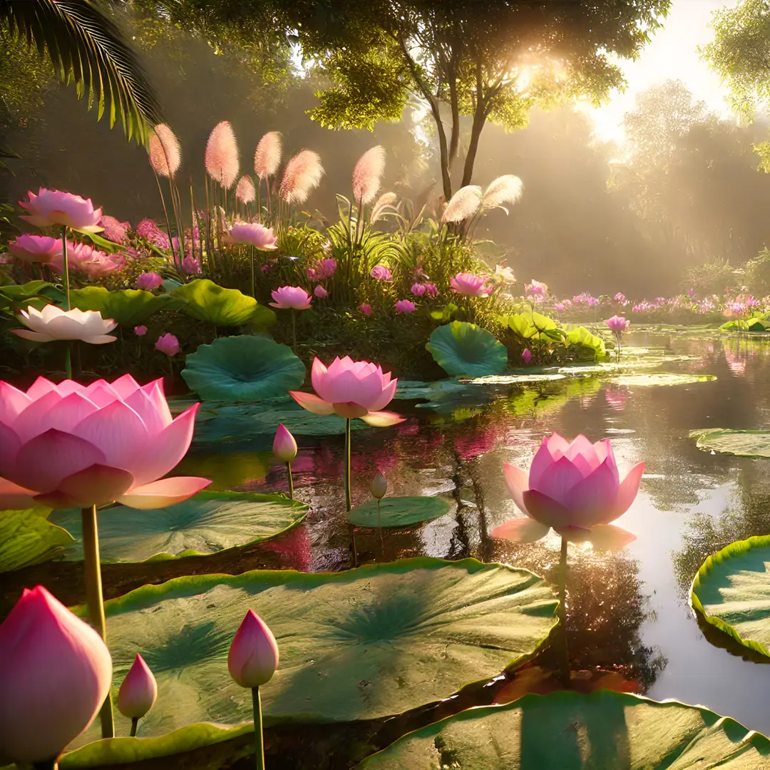 lotus-pond-filled-with-pink-and-white-lotus-flowers