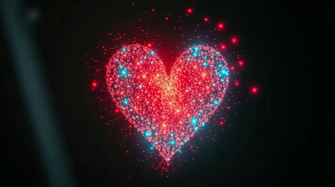 digital-heart-with-glowing-red-and-blue-lights