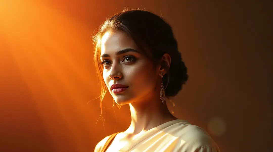 beautiful-indian-woman-glowing-in-golden-light