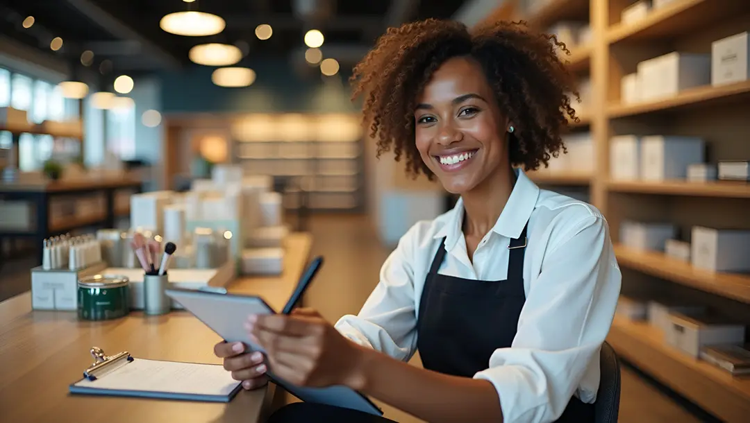 cheerful-woman-in-a-modern-retail-store