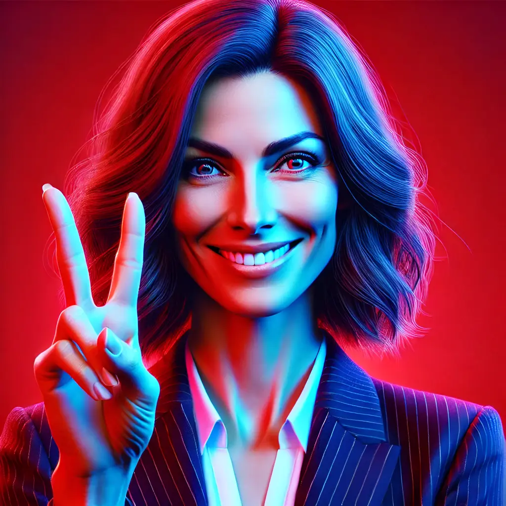 confident-woman-making-a-peace-sign