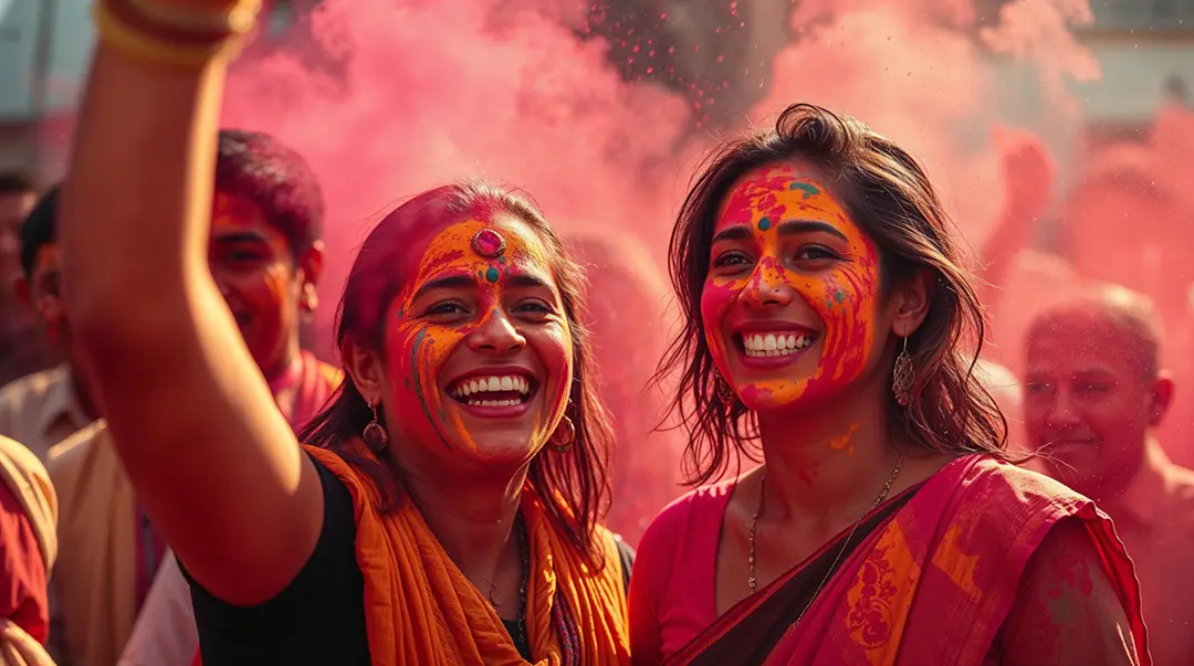 indian-women-celebrate-holi-with-vibrant-colors