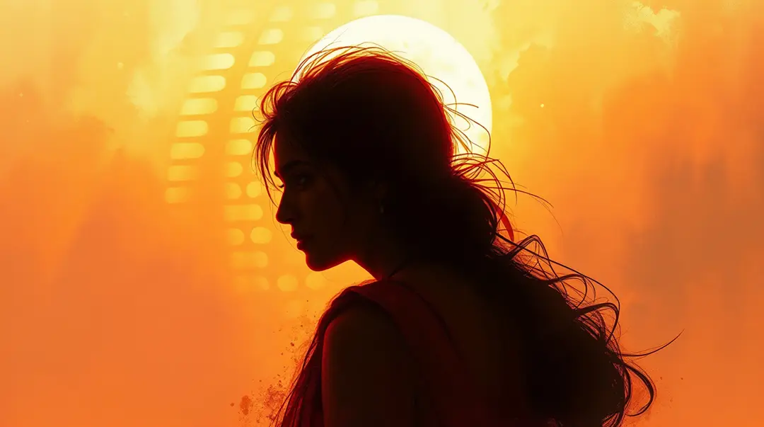 silhouette-of-a-woman-at-sunset