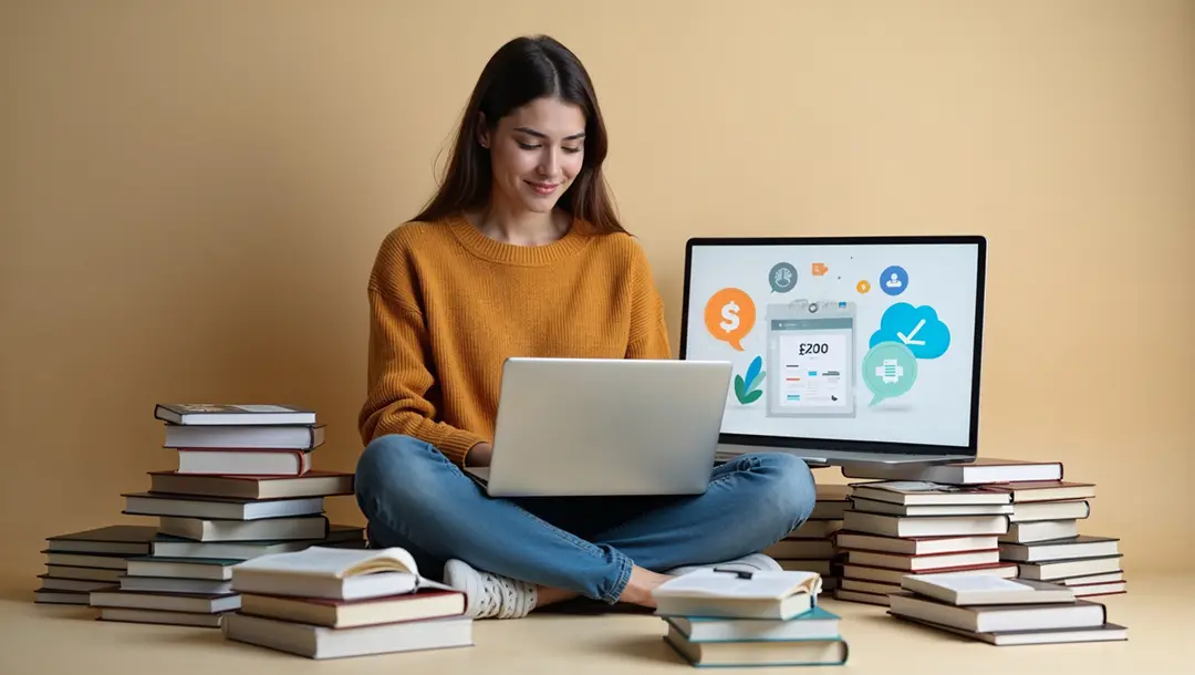 woman-with-laptop-surrounded-by-books