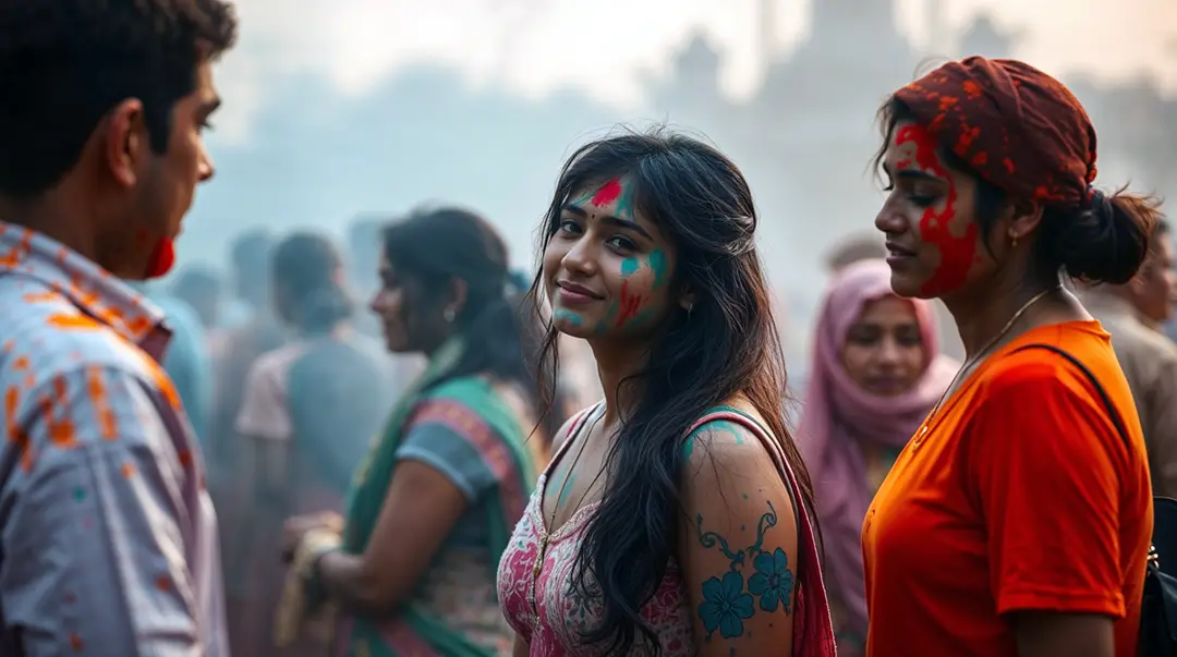 smiling-woman-covered-in-vibrant-gulal