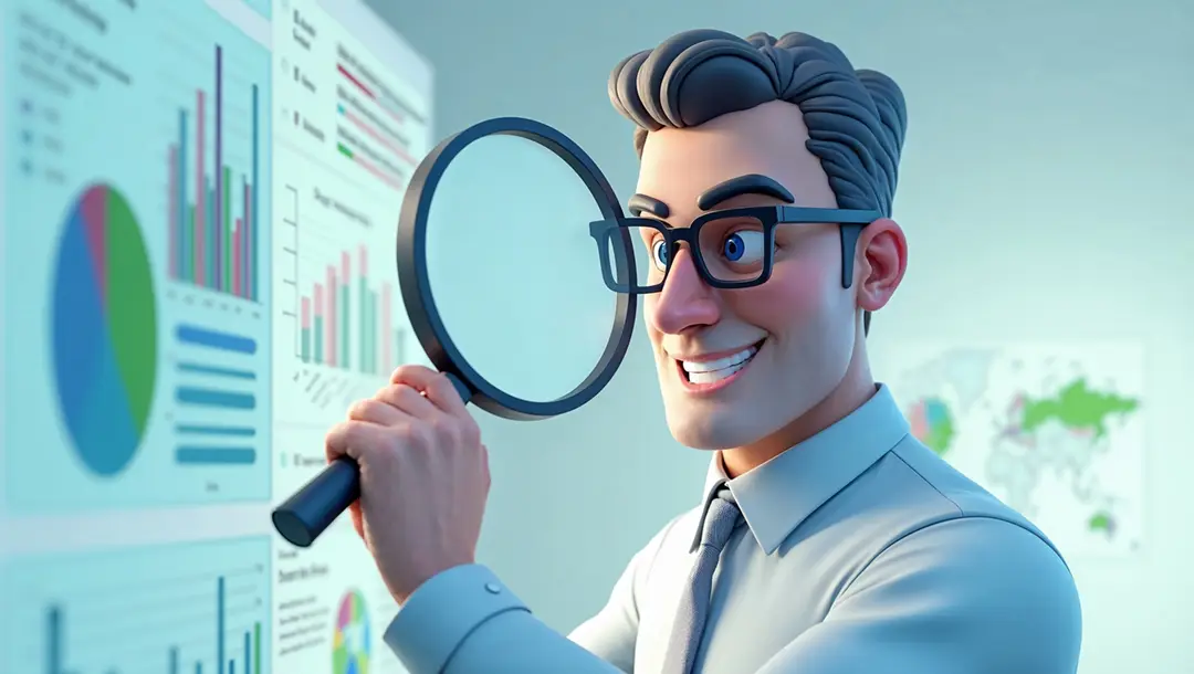 3d-cartoon-businessman-analyzing-graphs