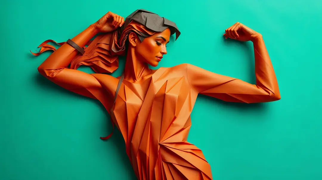 digital-artwork-of-a-woman-in-origami-style