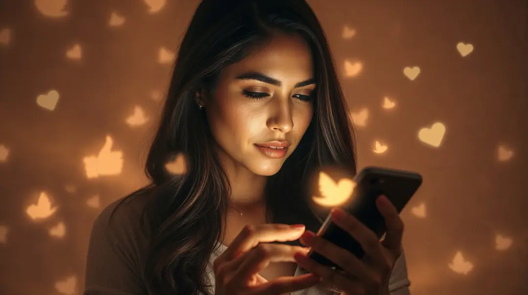 woman-using-smartphone-in-warm-light
