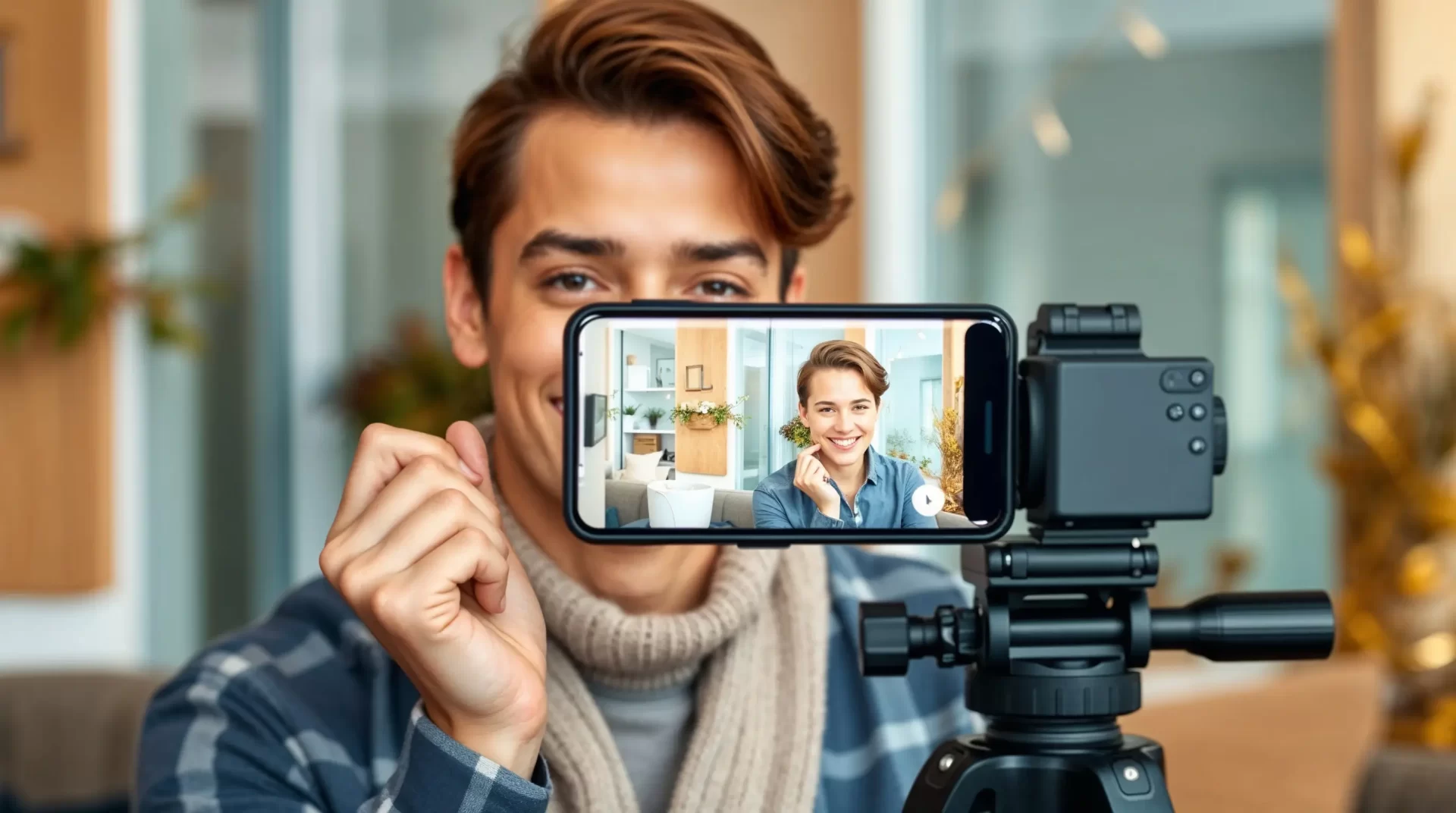 young-content-creator-filming-a-video