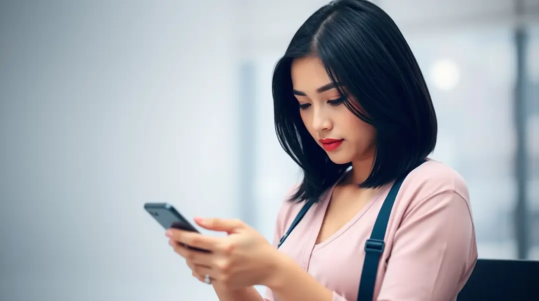 young-woman-with-black-hair-using-phone