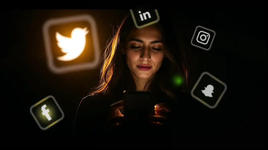 woman-on-her-phone-in-low-light