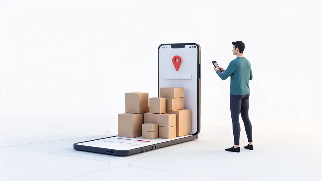 3d-image-of-a-man-tracking-parcels-on-mobile-app