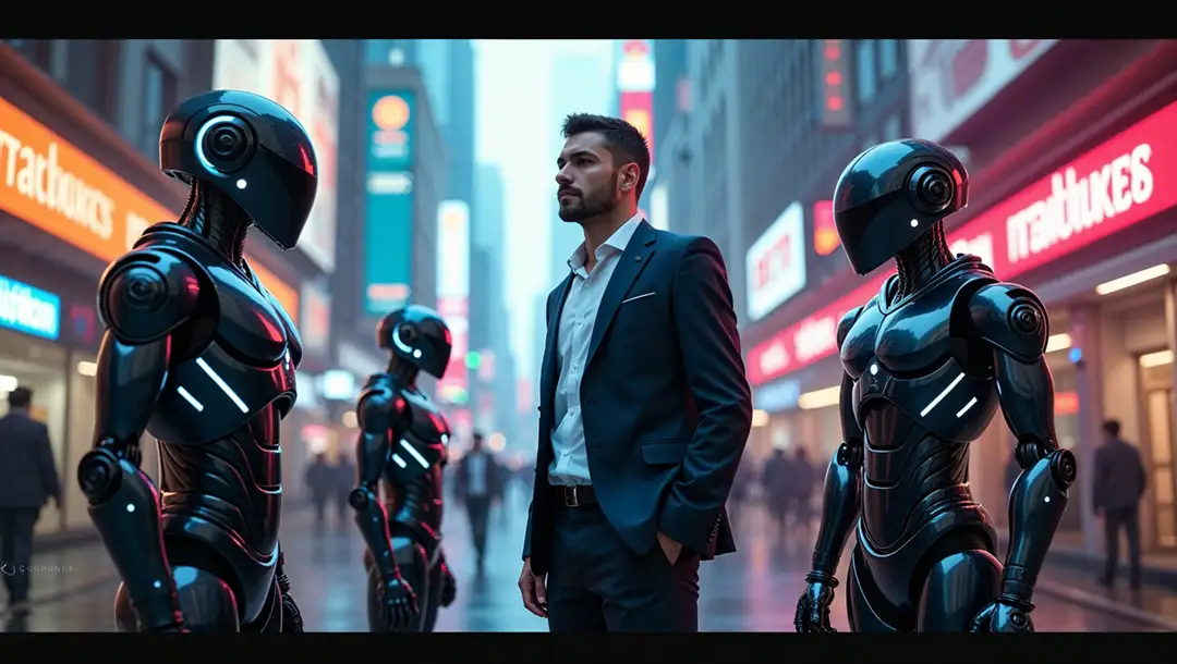 a-businessman-walking-on-a-futuristic-street