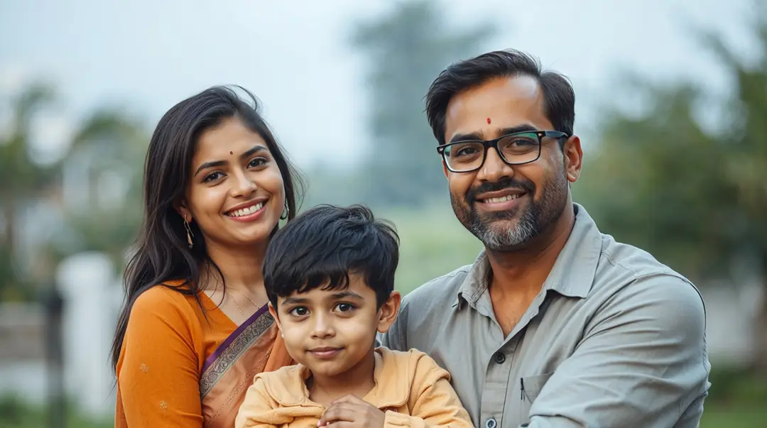 happy-indian-family-smiling-outdoors