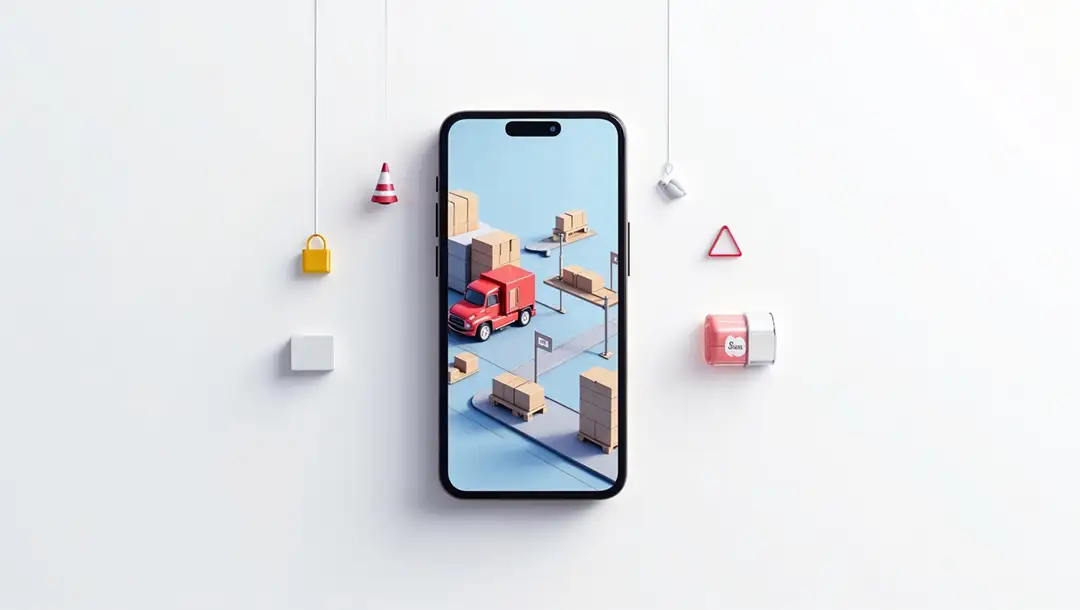 mobile-logistics-app-with-3d-delivery-truck