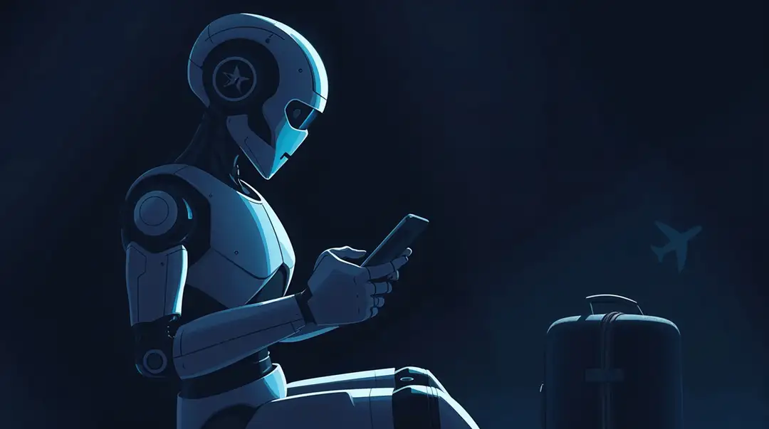 robot-with-smartphone-and-suitcase