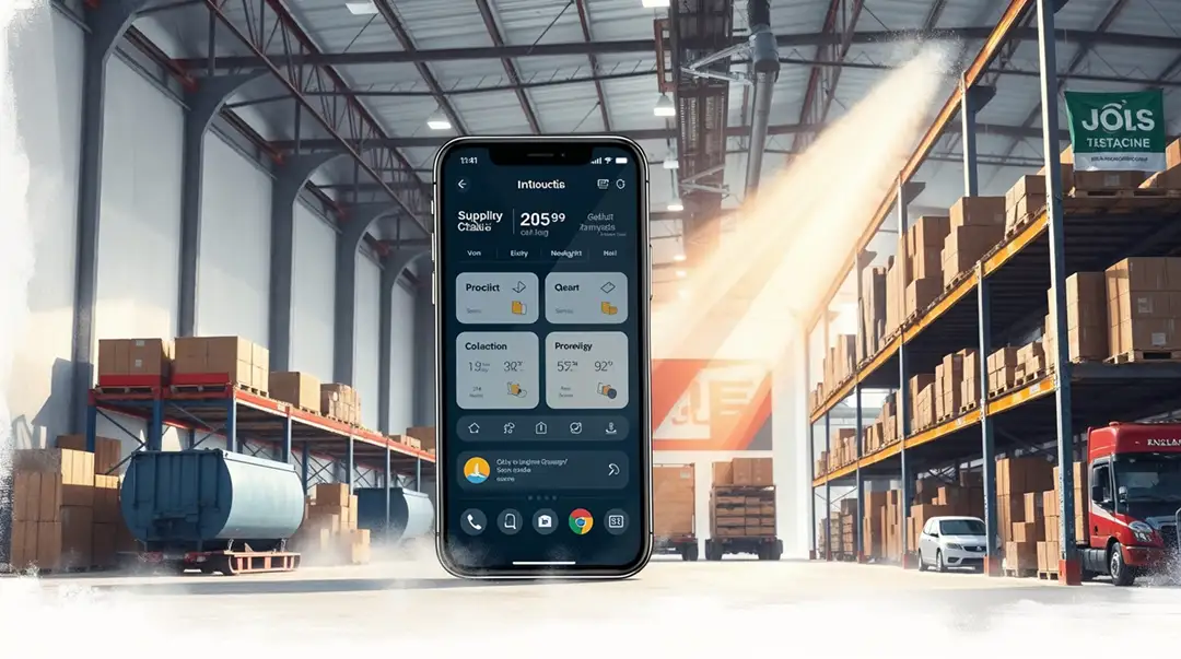 smartphone-showing-supply-chain-app