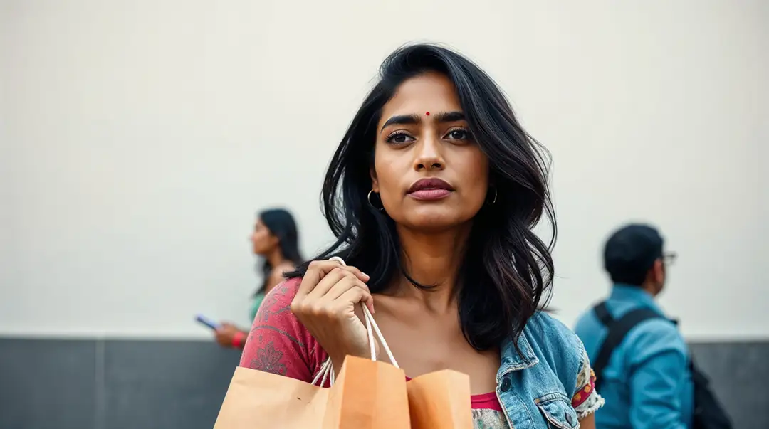 stylish-indian-woman-holding-shopping-bags