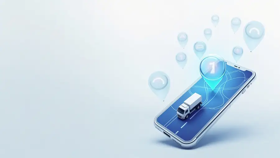 3d-delivery-truck-on-mobile-screen