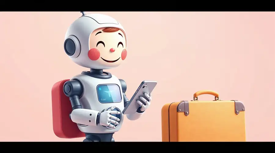 adorable-cartoon-robot-with-a-suitcase