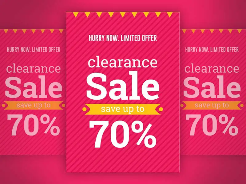 clearance-sale-poster-with-bright-pink