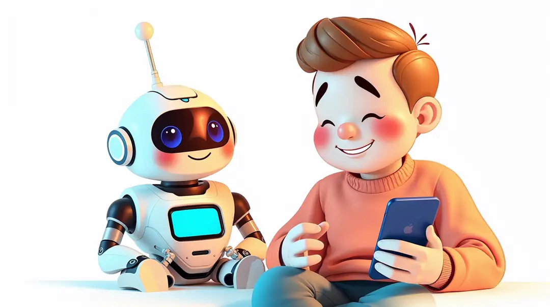 cute-robot-and-smiling-kid