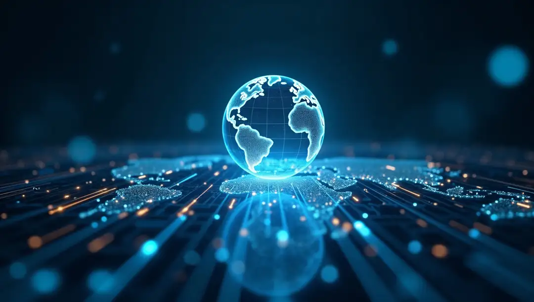 futuristic-digital-globe-over-a-tech-grid