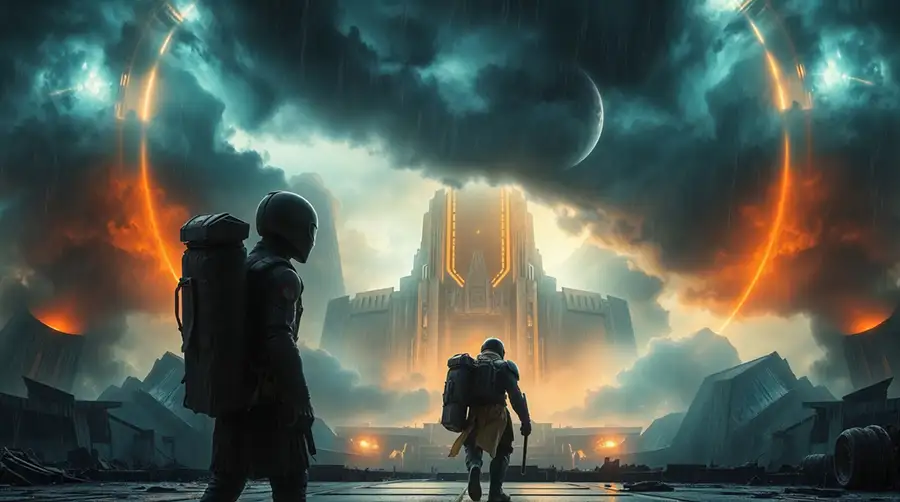 futuristic-explorers-in-a-fortress