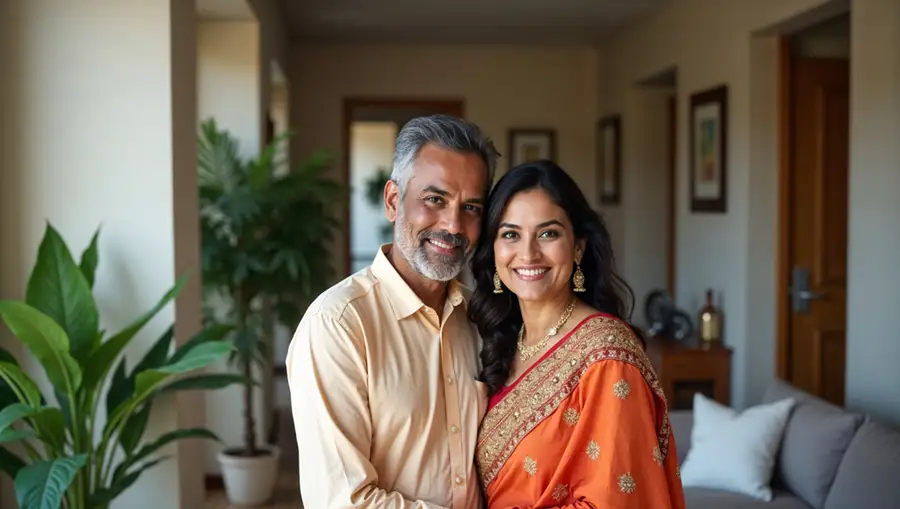 indian-couple-in-traditional-at-home