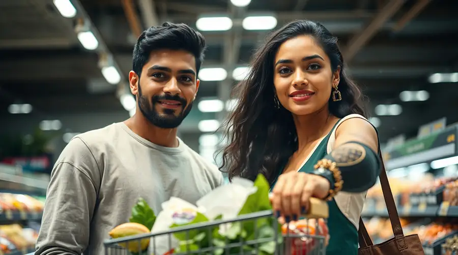 indian-couple-shopping-for-groceries