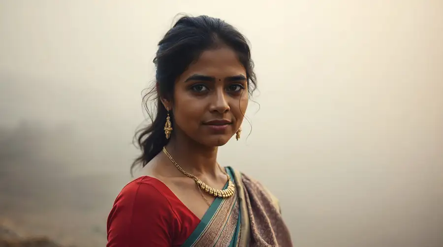 indian-woman-in-a-saree-with-gold-jewelry