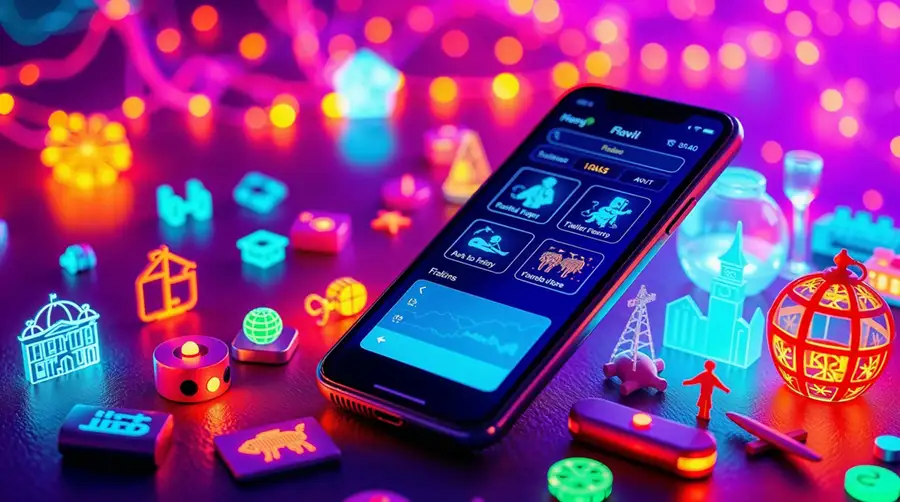 neon-themed-image-of-a-mobile-phone