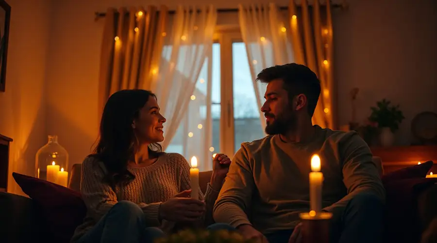 romantic-couple-enjoying-candlelight
