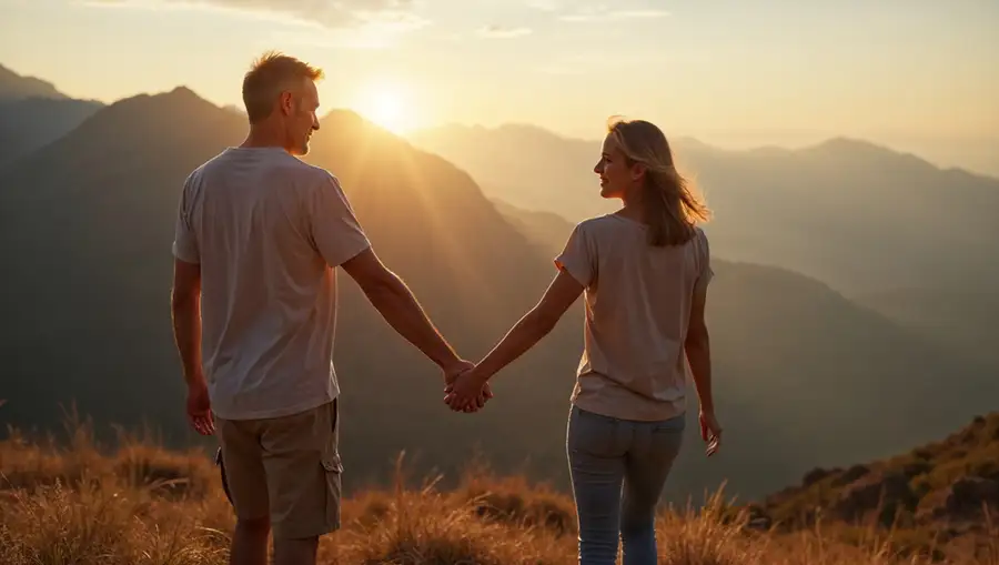 romantic-couple-holding-hands-on-a-mountain